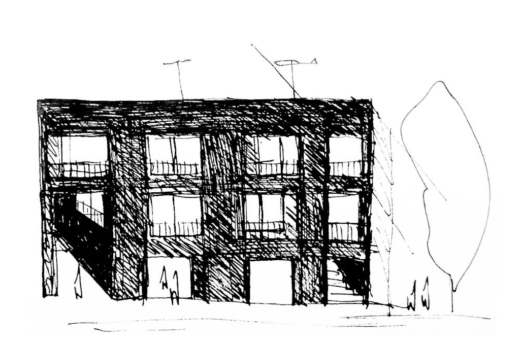 Division Street building sketch