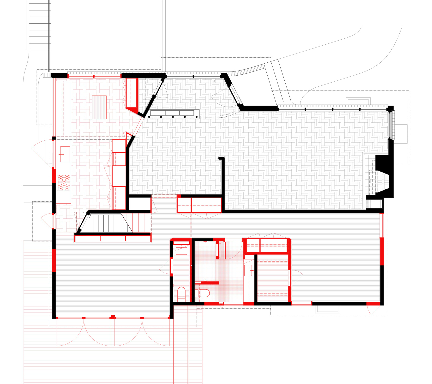 Irvington House. New ground floor plan