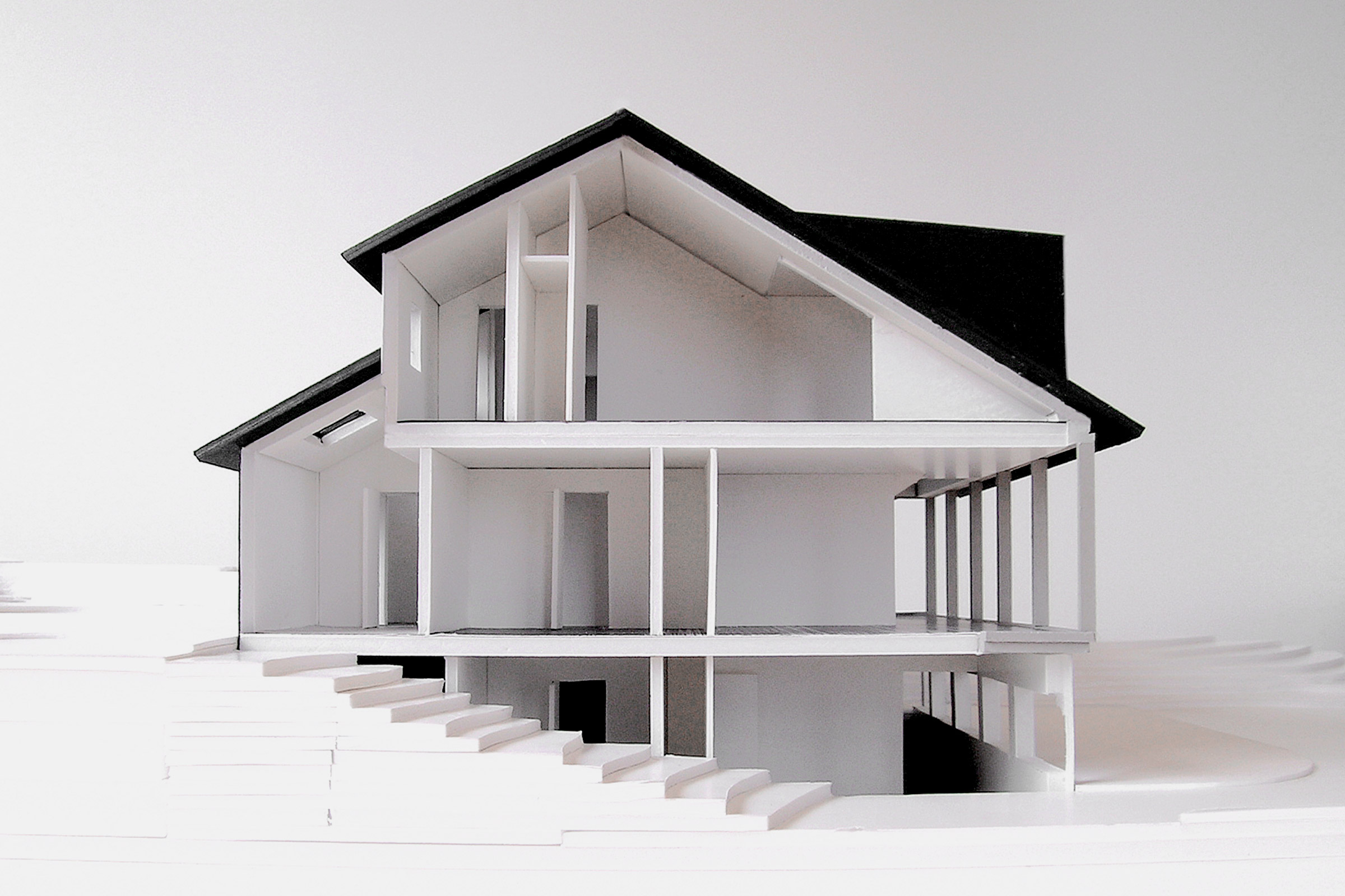 Lincoln Beach House. Section model of the main house